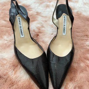 Manolo Blahnik Brown Kitten Heels